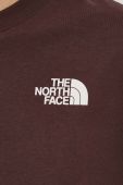 Бавовняна футболка The North Face колір коричневий