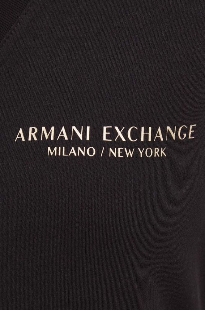 Бавовняна футболка Armani Exchange колір чорний (3435249) фото 5