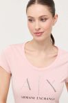 Бавовняна футболка Armani Exchange колір рожевий (3367041)