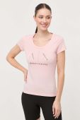 Бавовняна футболка Armani Exchange колір рожевий (3367041)