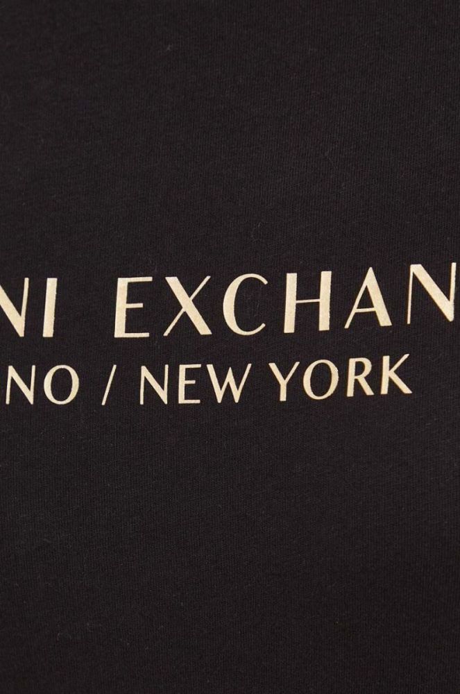 Бавовняна футболка Armani Exchange колір чорний (3435255) фото 5