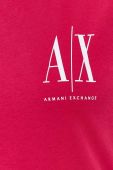 Бавовняна футболка Armani Exchange колір фіолетовий