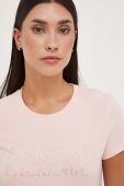 Футболка Armani Exchange жіноча колір рожевий (3411970)