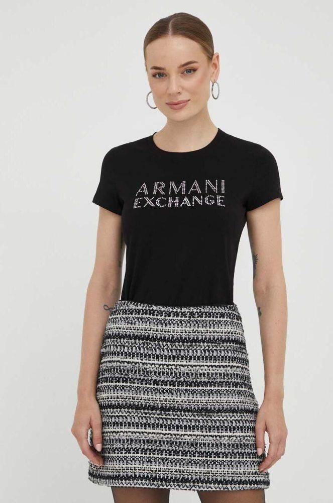 Футболка Armani Exchange жіноча колір чорний (3411966)