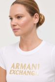 Бавовняна футболка Armani Exchange колір білий (3360679)