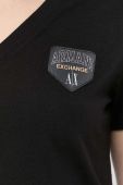 Бавовняна футболка Armani Exchange колір чорний (3435268)
