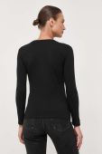Бавовняний лонгслів Armani Exchange колір чорний (3370492)
