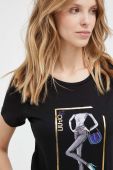 Бавовняна футболка Liu Jo колір чорний (3343002)
