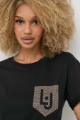 Бавовняна футболка Liu Jo колір чорний (3343006)