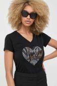 Бавовняна футболка Liu Jo колір чорний (3339048)