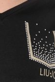 Бавовняна футболка Liu Jo колір чорний (3339197)
