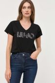 Бавовняна футболка Liu Jo колір чорний (3339211)