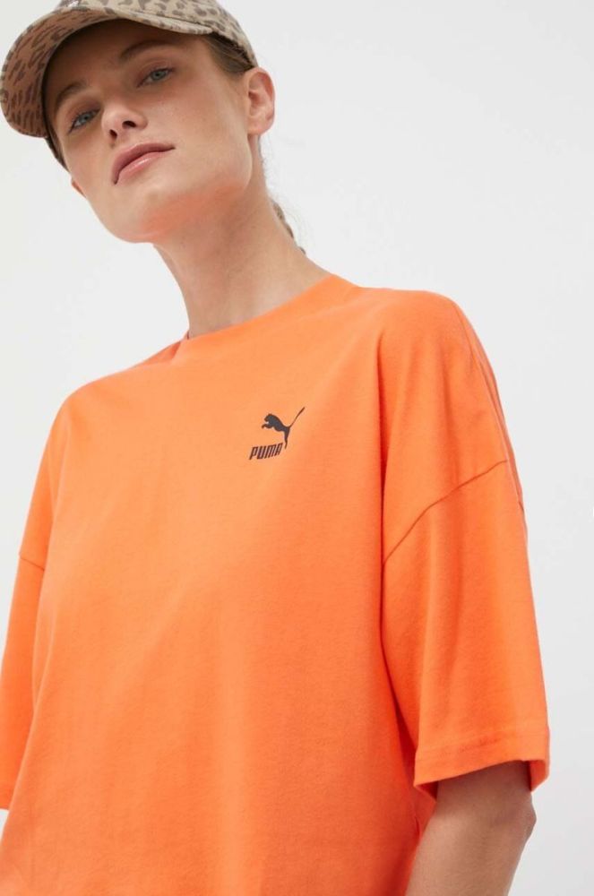 Бавовняна футболка Puma колір помаранчевий фото 4