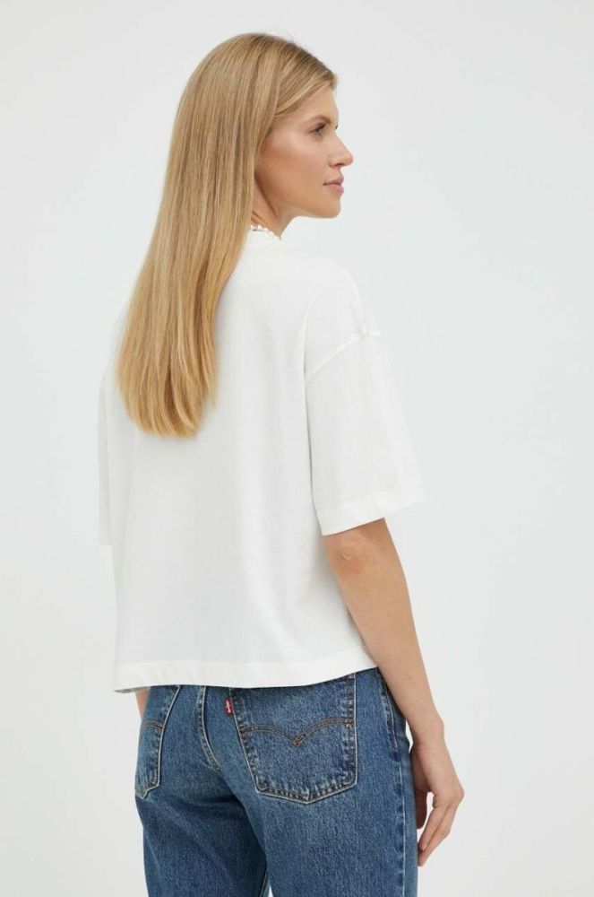 Бавовняна футболка Marc O'Polo DENIM колір бежевий фото 3