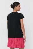 Бавовняна футболка Twinset колір чорний (3468086)