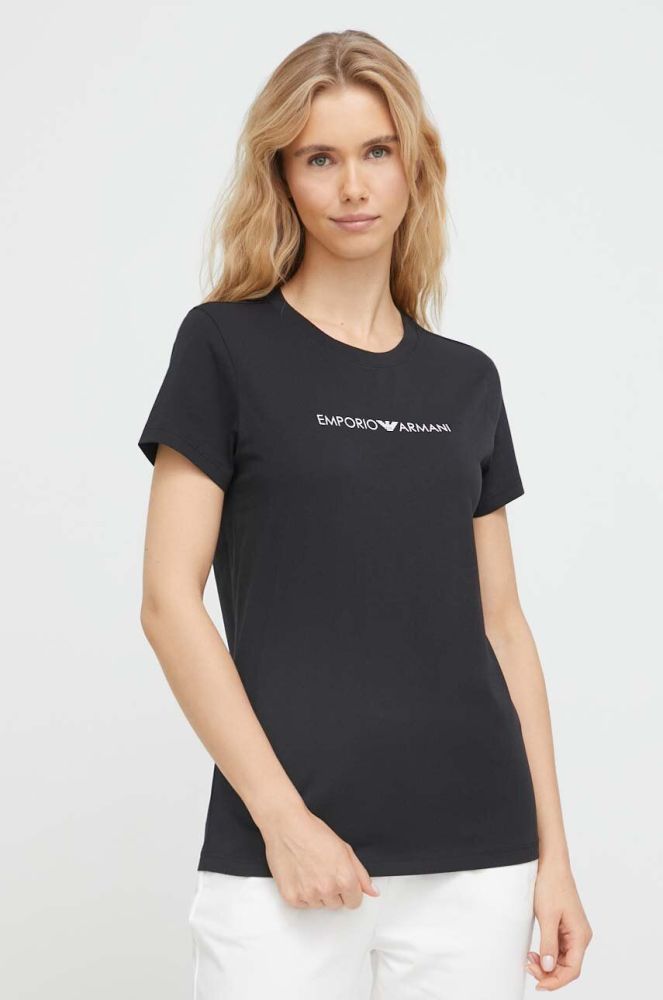 Бавовняна футболка lounge Emporio Armani Underwear колір чорний (3325844)