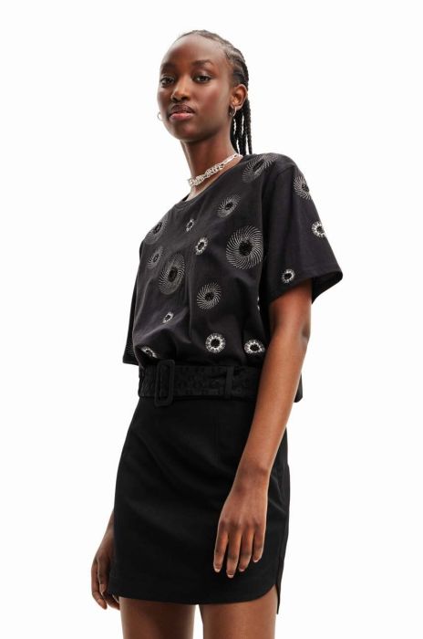 Бавовняна футболка Desigual колір чорний (3478341)