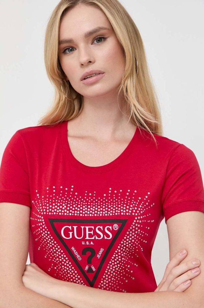 Футболка Guess жіночий колір червоний