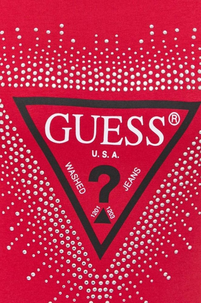 Футболка Guess жіночий колір червоний фото 4