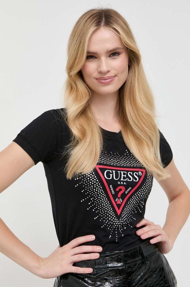 Футболка Guess жіночий колір чорний (3501736)