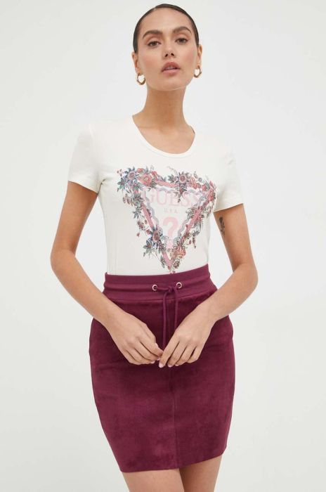 Футболка Guess жіночий колір бежевий (3598908)