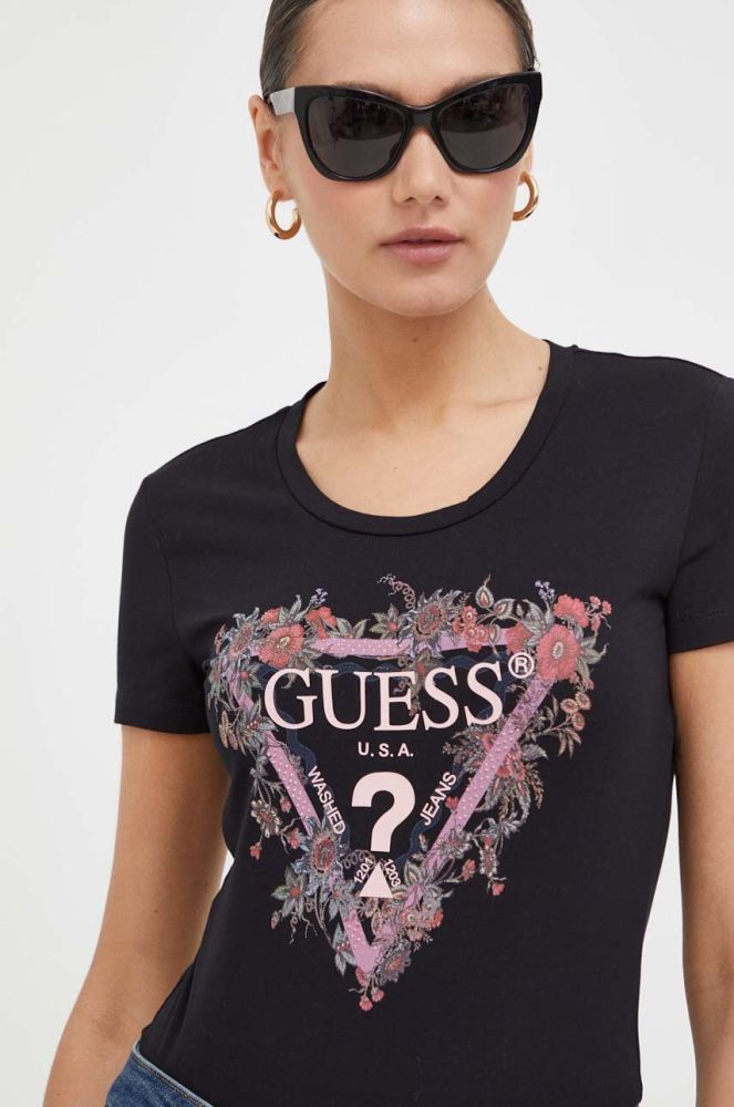 Футболка Guess жіночий колір чорний (3598918)