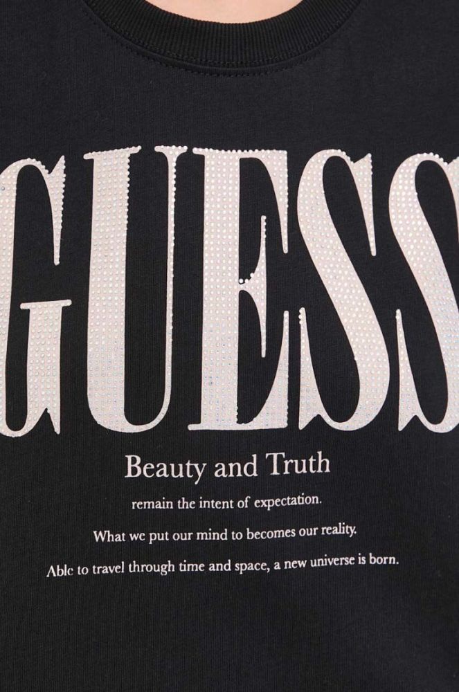 Бавовняна футболка Guess колір чорний (3529693) фото 5