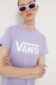 Бавовняна футболка Vans колір фіолетовий (3377047)
