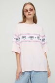 Бавовняна футболка Chiara Ferragni колір рожевий (3542816)