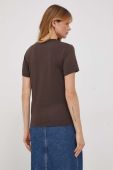 Бавовняна футболка Pepe Jeans жіночий колір коричневий
