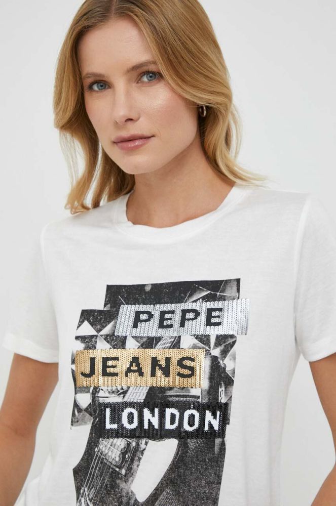 Футболка Pepe Jeans жіночий колір бежевий