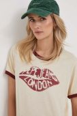 Бавовняна футболка Pepe Jeans жіночий колір бежевий (3619235)
