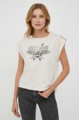 Бавовняна футболка Pepe Jeans жіночий колір бежевий (3681559)