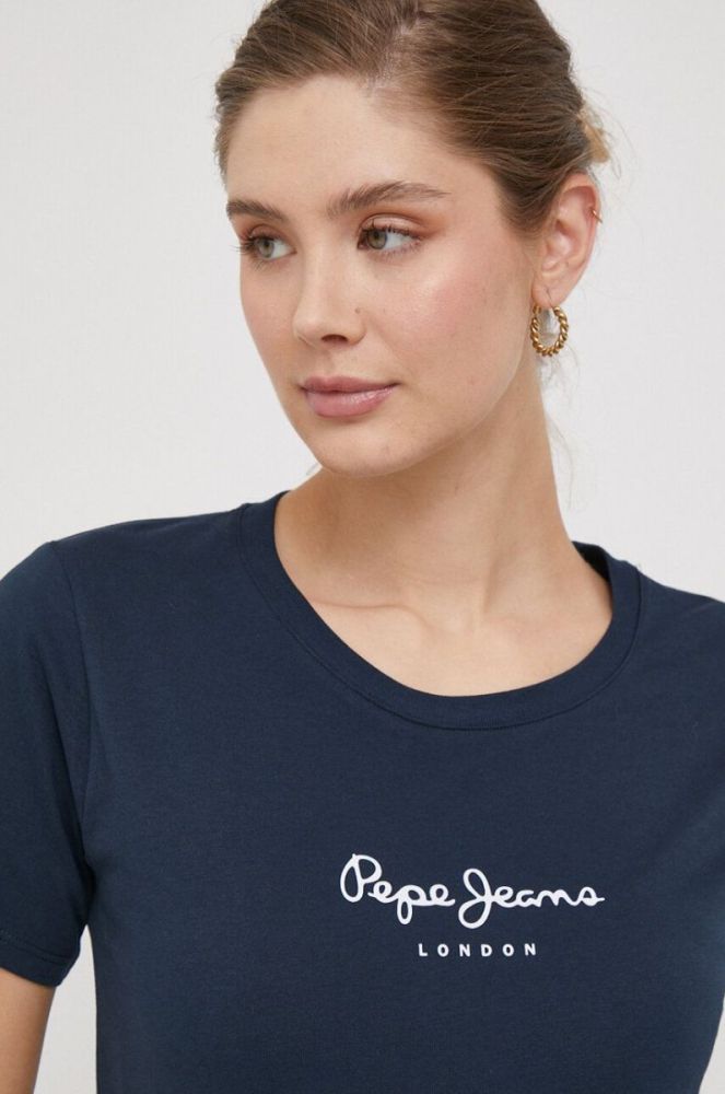 Бавовняна футболка Pepe Jeans Wendys жіноча колір синій фото 4