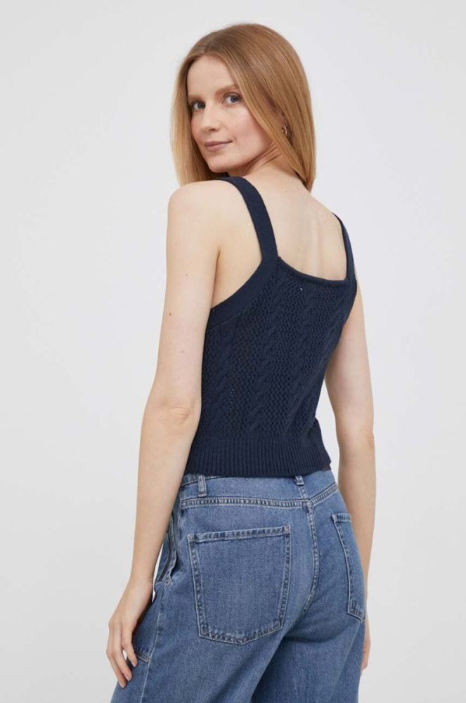 Топ з домішкою вовни Pepe Jeans Emalynn колір синій фото 3