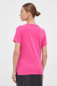 Бавовняна футболка Guess жіночий колір рожевий