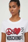 Бавовняна футболка Moschino Jeans колір білий (3403050)