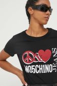 Бавовняна футболка Moschino Jeans колір чорний (3403054)