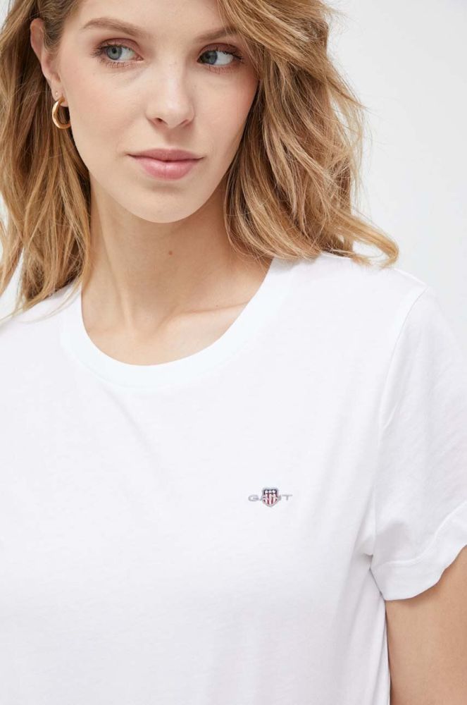 Бавовняна футболка Gant колір білий (3343031)