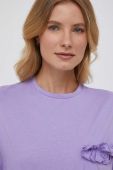 Бавовняна футболка United Colors of Benetton колір фіолетовий (3412012)