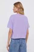 Бавовняна футболка United Colors of Benetton колір фіолетовий (3412012)