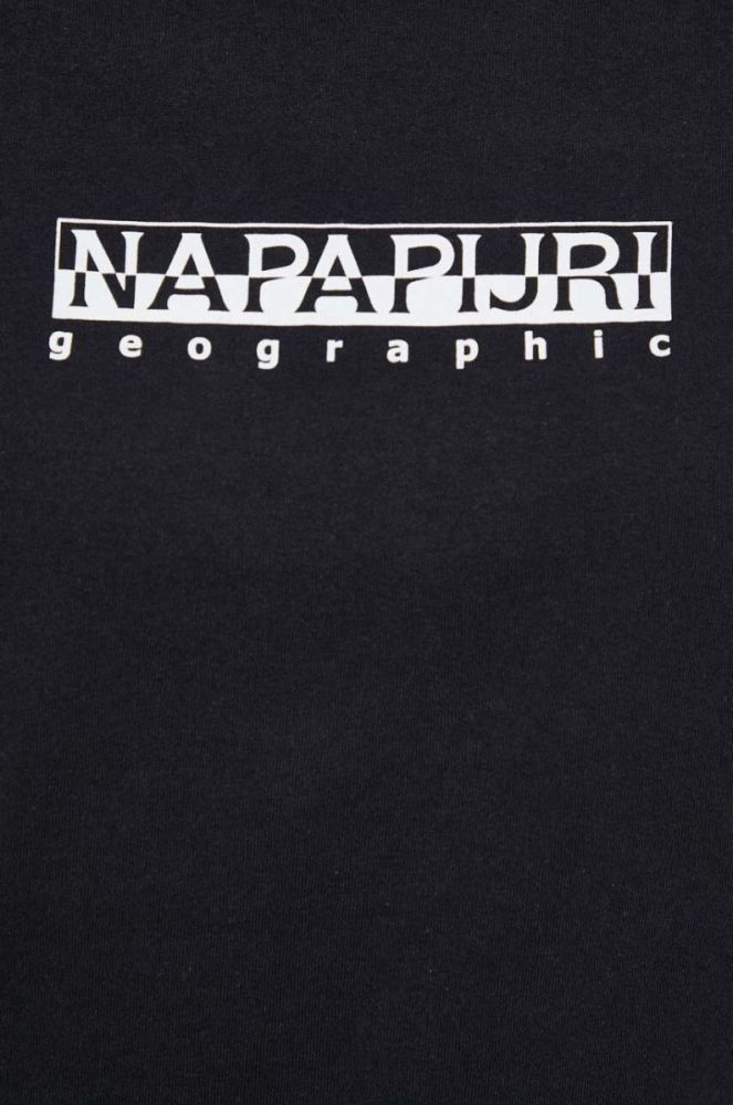 Бавовняна футболка Napapijri колір чорний (3490630) фото 5