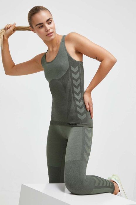 Топ для тренувань Hummel Clea колір зелений