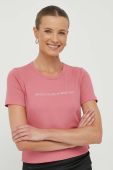 Бавовняна футболка United Colors of Benetton колір рожевий (3373710)
