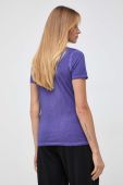 Бавовняна футболка Boss Orange BOSS ORANGE жіноча колір фіолетовий