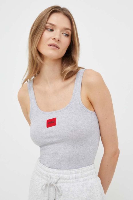 Топ лаунж HUGO колір сірий
