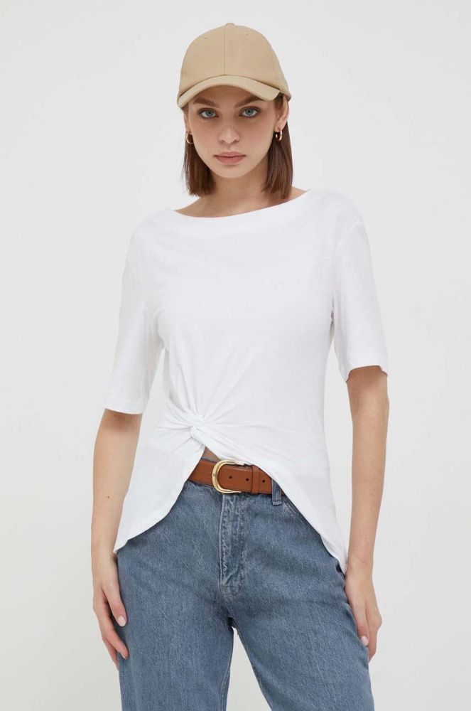 Бавовняна футболка Sisley колір білий (3560430)