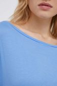 Лонгслів Sisley жіночий колір блакитний