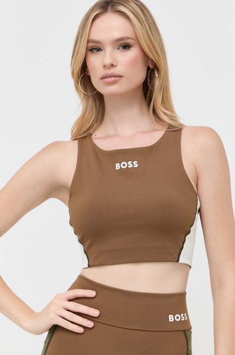 Топ BOSS x Alica Schmidt жіночий колір коричневий