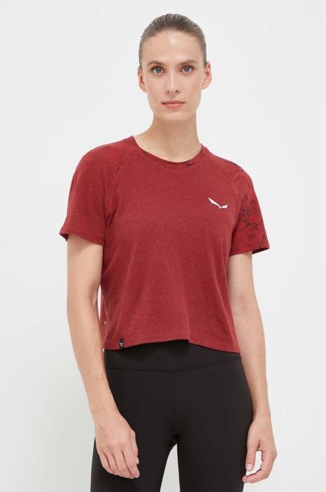 Спортивна футболка Salewa Lavaredo Hemp колір бордовий